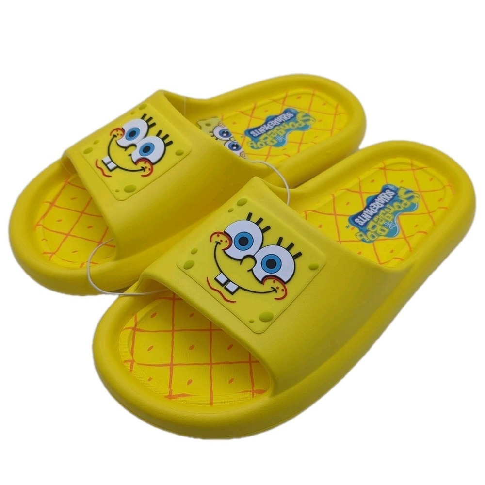 SpongeBob SquarePants Comfort Slide Sandals Mens Size 11 Ground Up